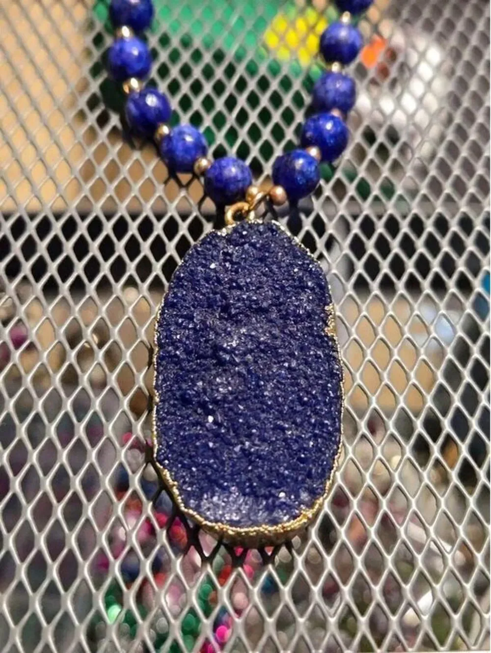 N/A blue druzy